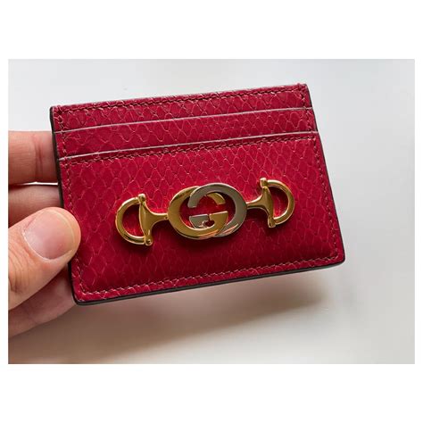 gucci 2019 zumi snakeskin card case wallet|Card Holders & Coin Cases for Women .